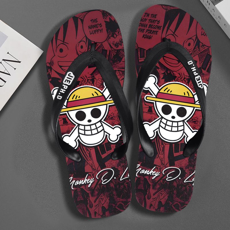 Summer Clothing Gifts - Sandal jepit anime One Piece baru