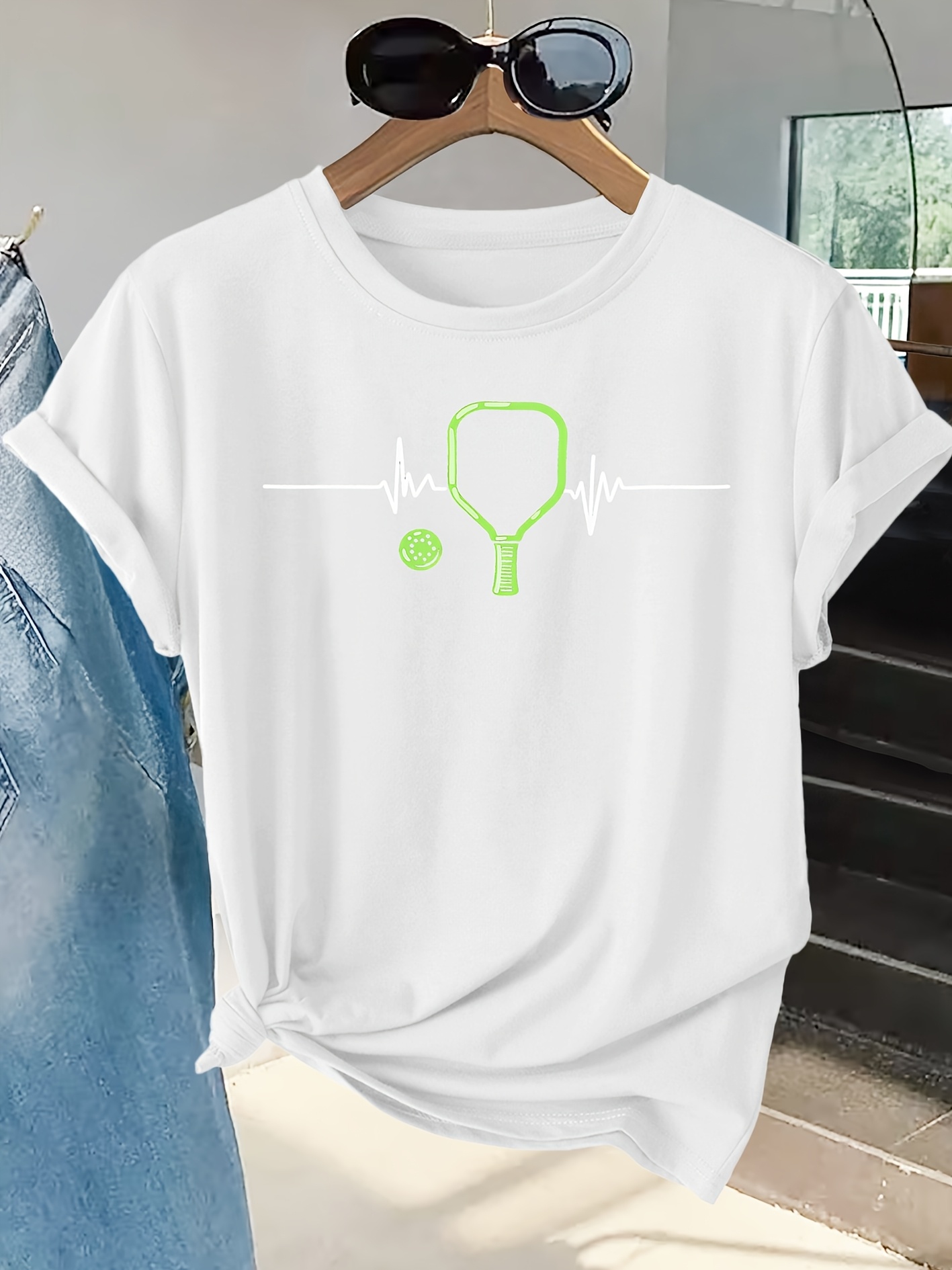 Summer Clothing Pictures - Kaos Wanita dengan Gambar Raket Detak