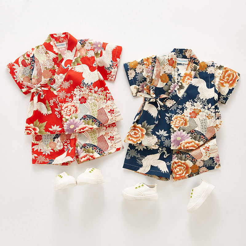 Summer Clothing Baby Boy - Pakaian Yukata Anak-anak Musim Panas Gaun