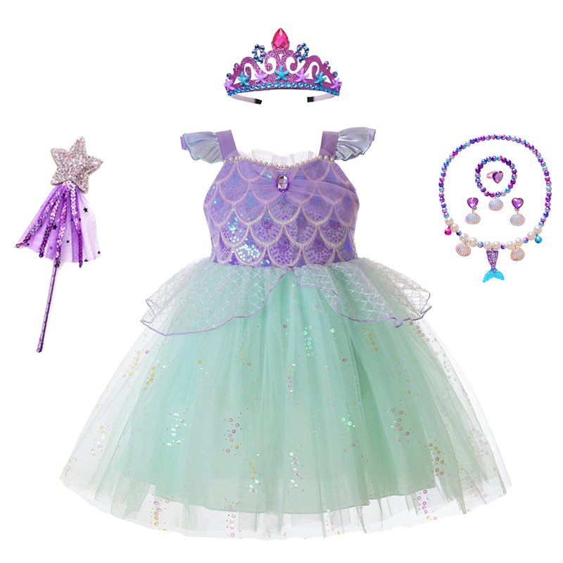 Summer Clothing Europe - Gaun Tutu Putri Duyung Anak Perempuan