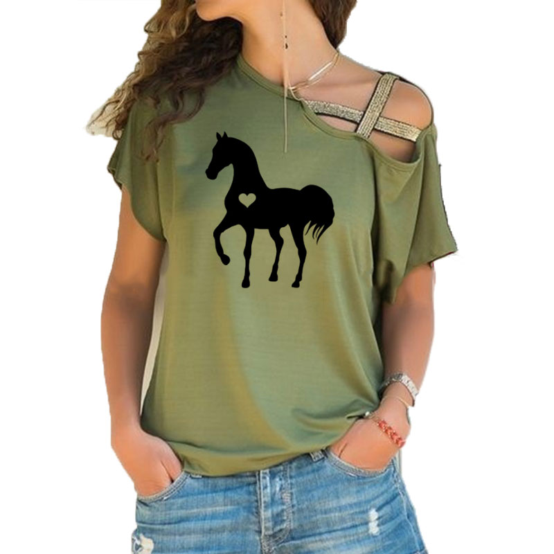 Summer Equestrian Clothing - Kaus Kuda Hati Baru Musim Panas