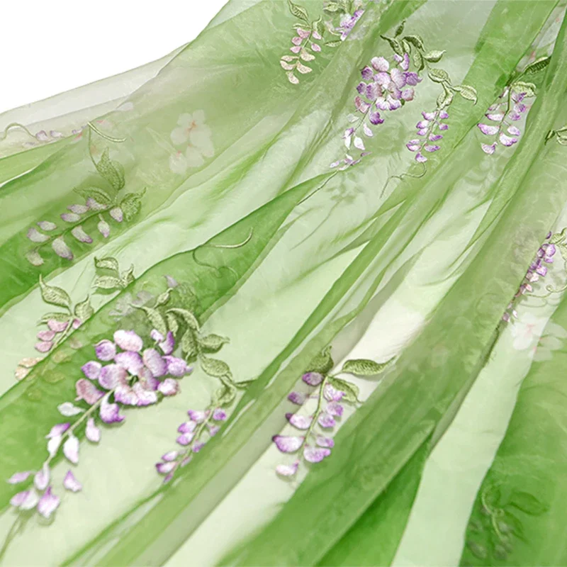Summer Clothing Baby - Kain bordir Wisteria DIY Hanfu kain