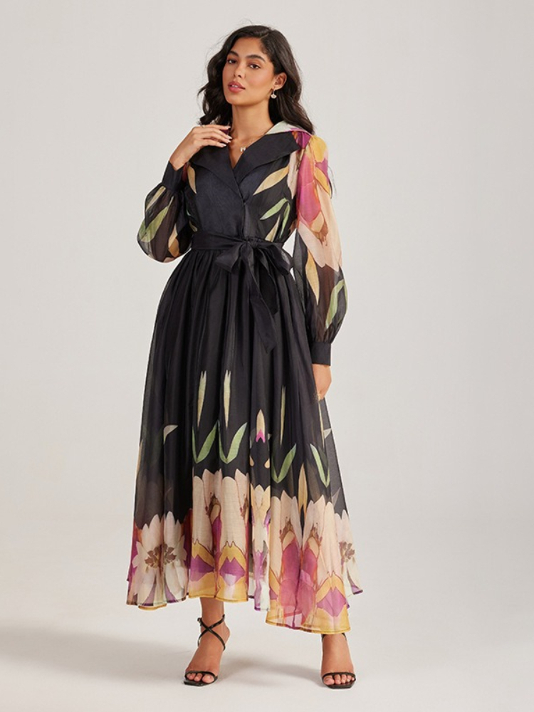 Gaun Panjang Berkerah Motif Ce - Summer Clothing Pictures ulasan dan harga