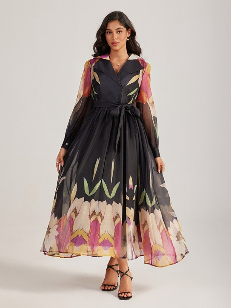 Gaun Panjang Berkerah Motif Ce - Summer Clothing Pictures ulasan dan harga
