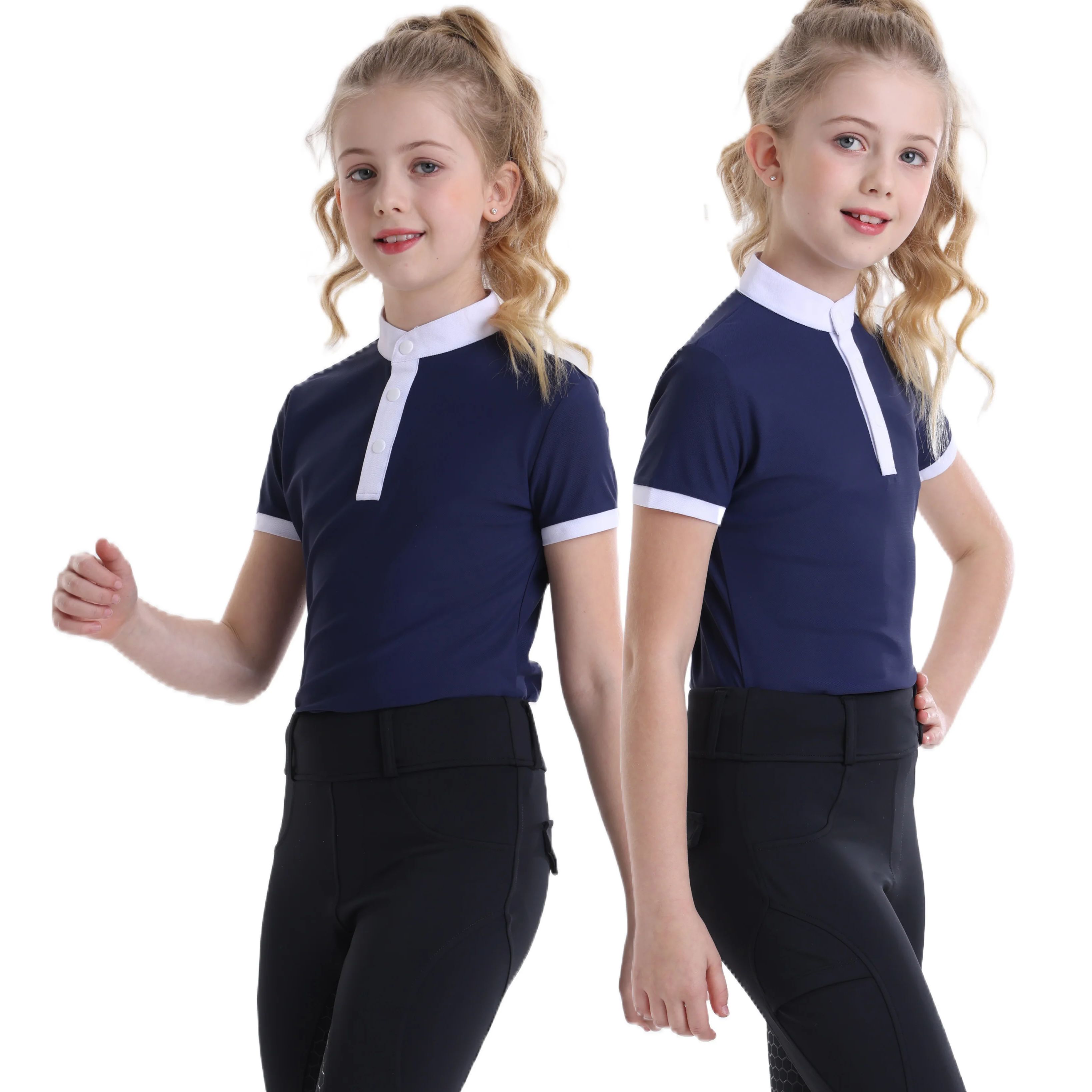 Kaus Berkuda Lengan Pendek Ana - Summer Equestrian Clothing ulasan dan harga